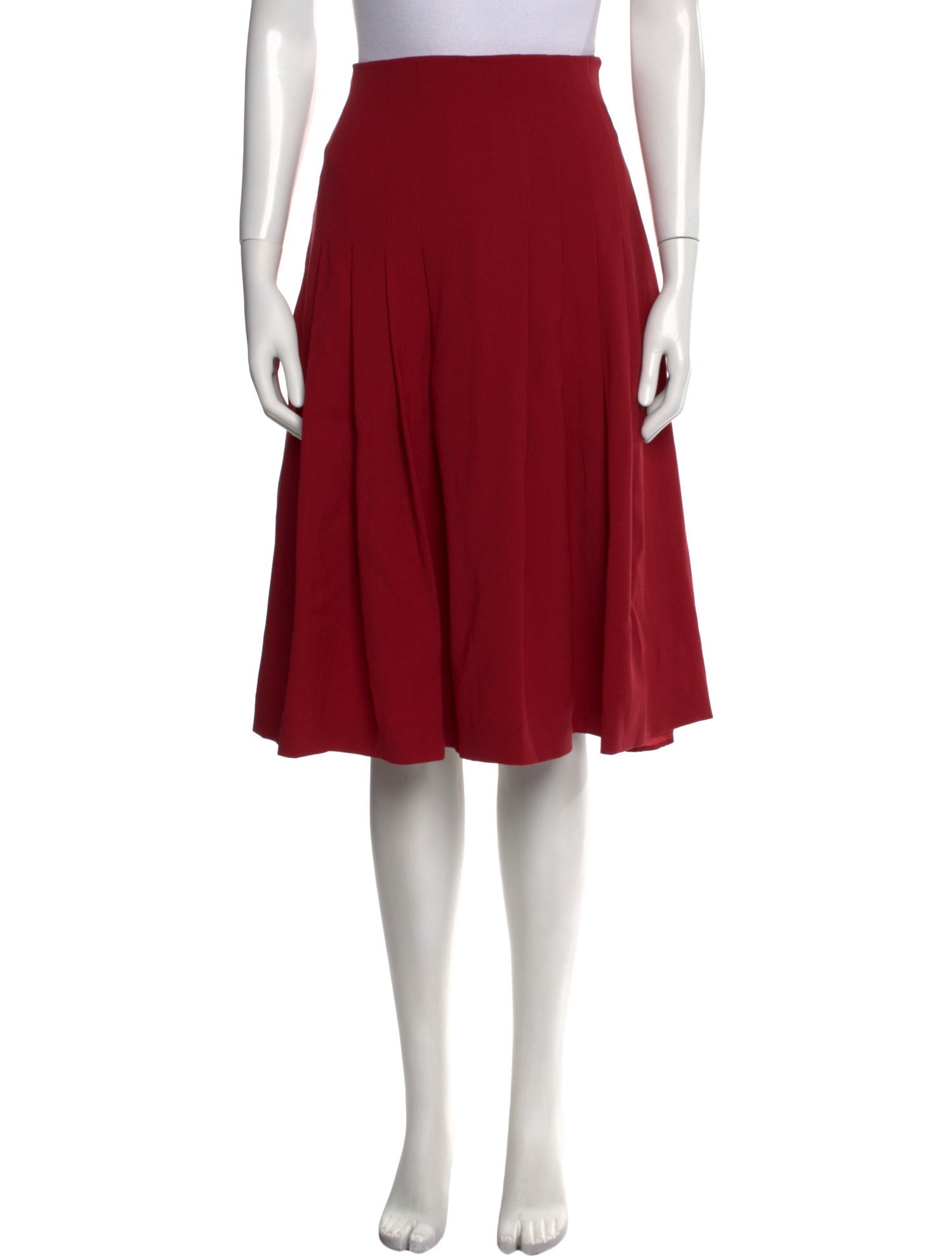 Max Mara Studio Virgin Wool Knee-Length Skirt