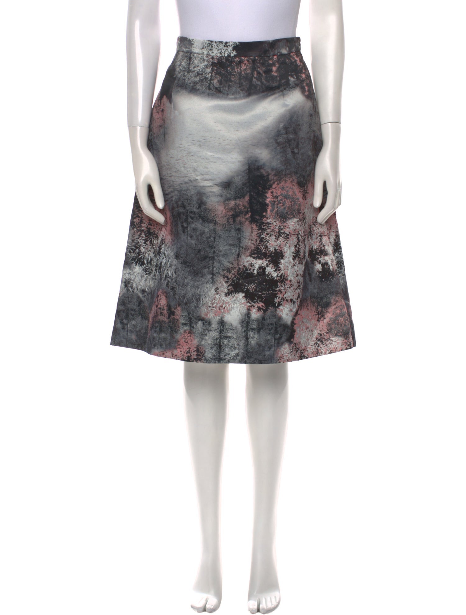 Max Mara Studio Floral Print Knee-Length Skirt