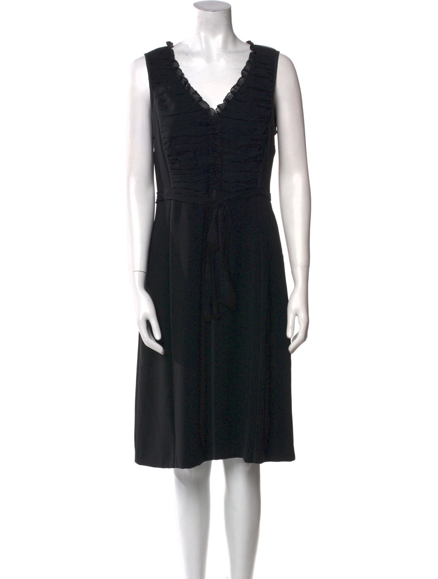 Max Mara Studio V-Neck Knee-Length Dress