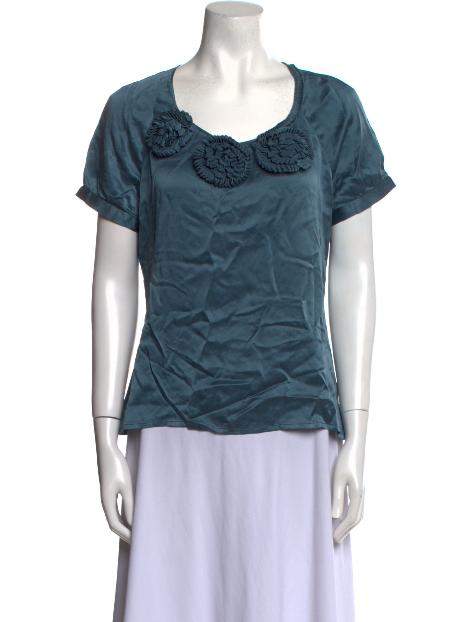 Max Mara Studio Scoop Neck Short Sleeve Top