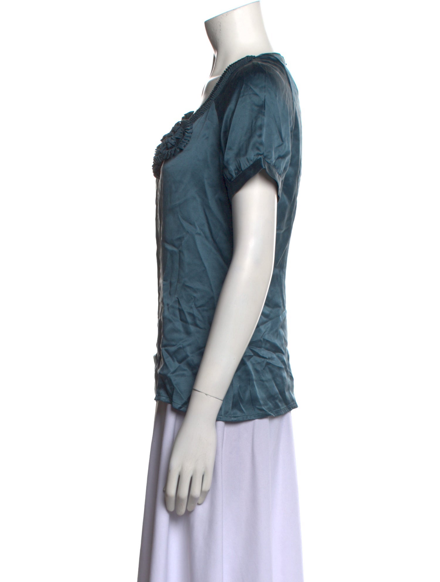 Max Mara Studio Scoop Neck Short Sleeve Top