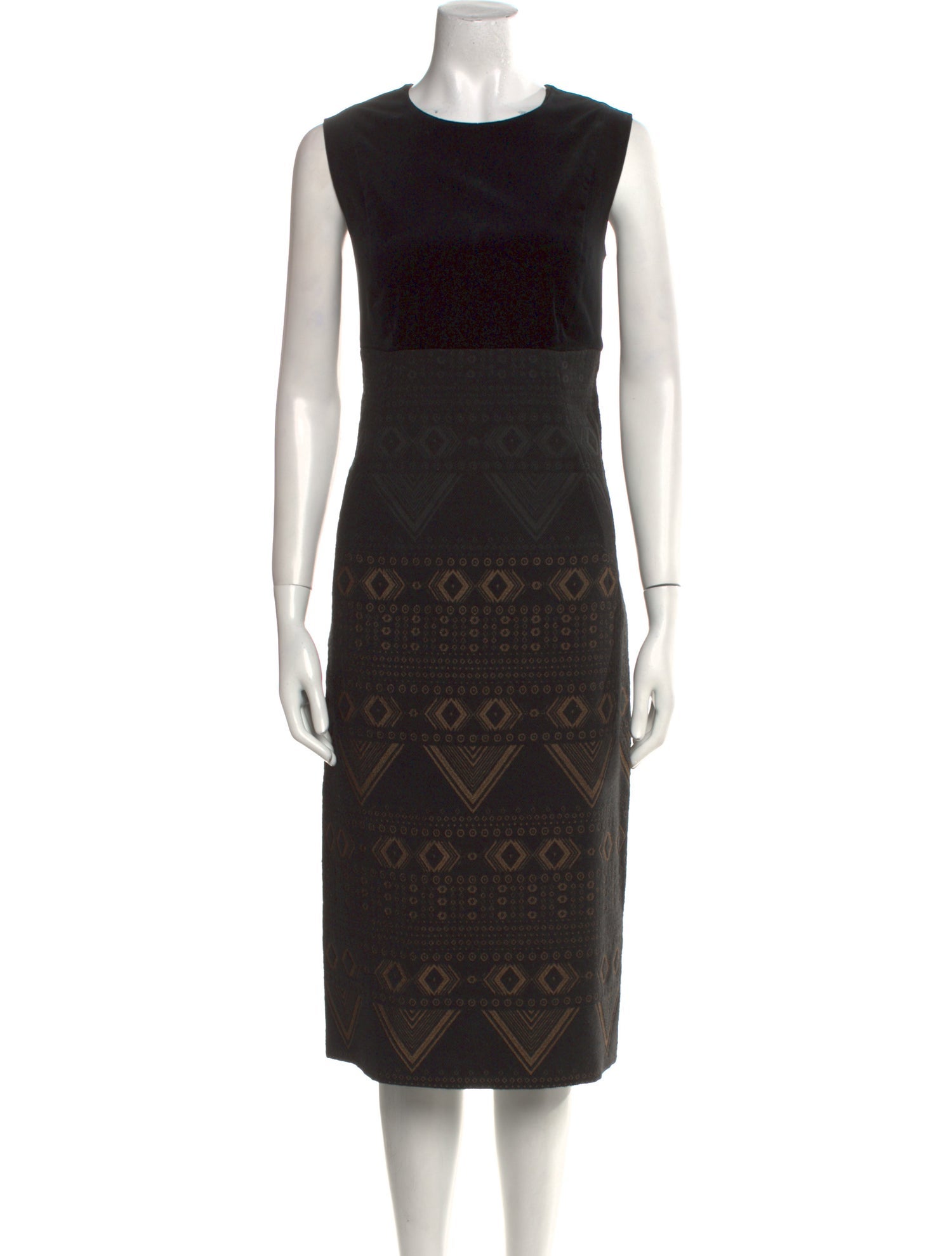 Max Mara Studio Lace Pattern Midi Length Dress