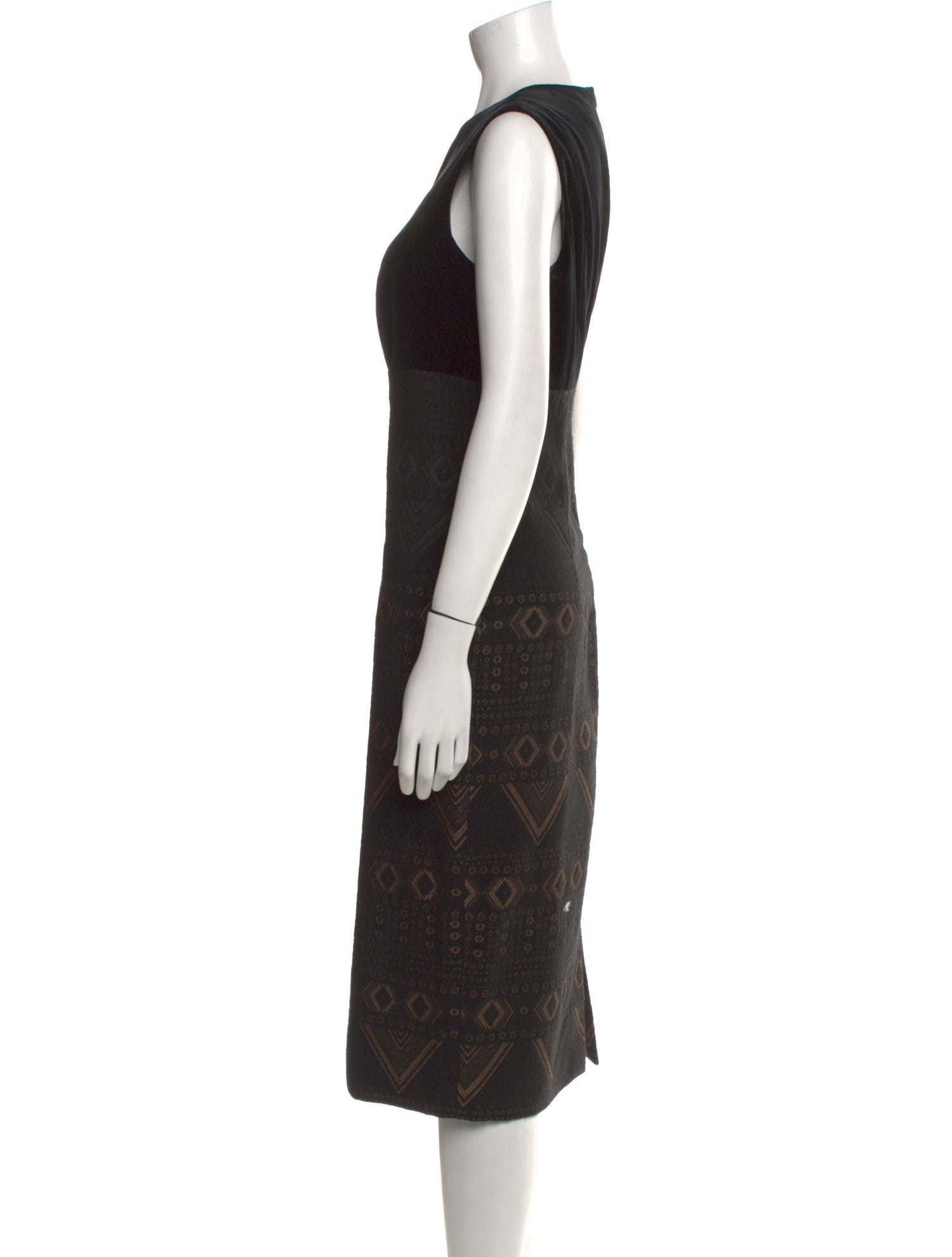 Max Mara Studio Lace Pattern Midi Length Dress