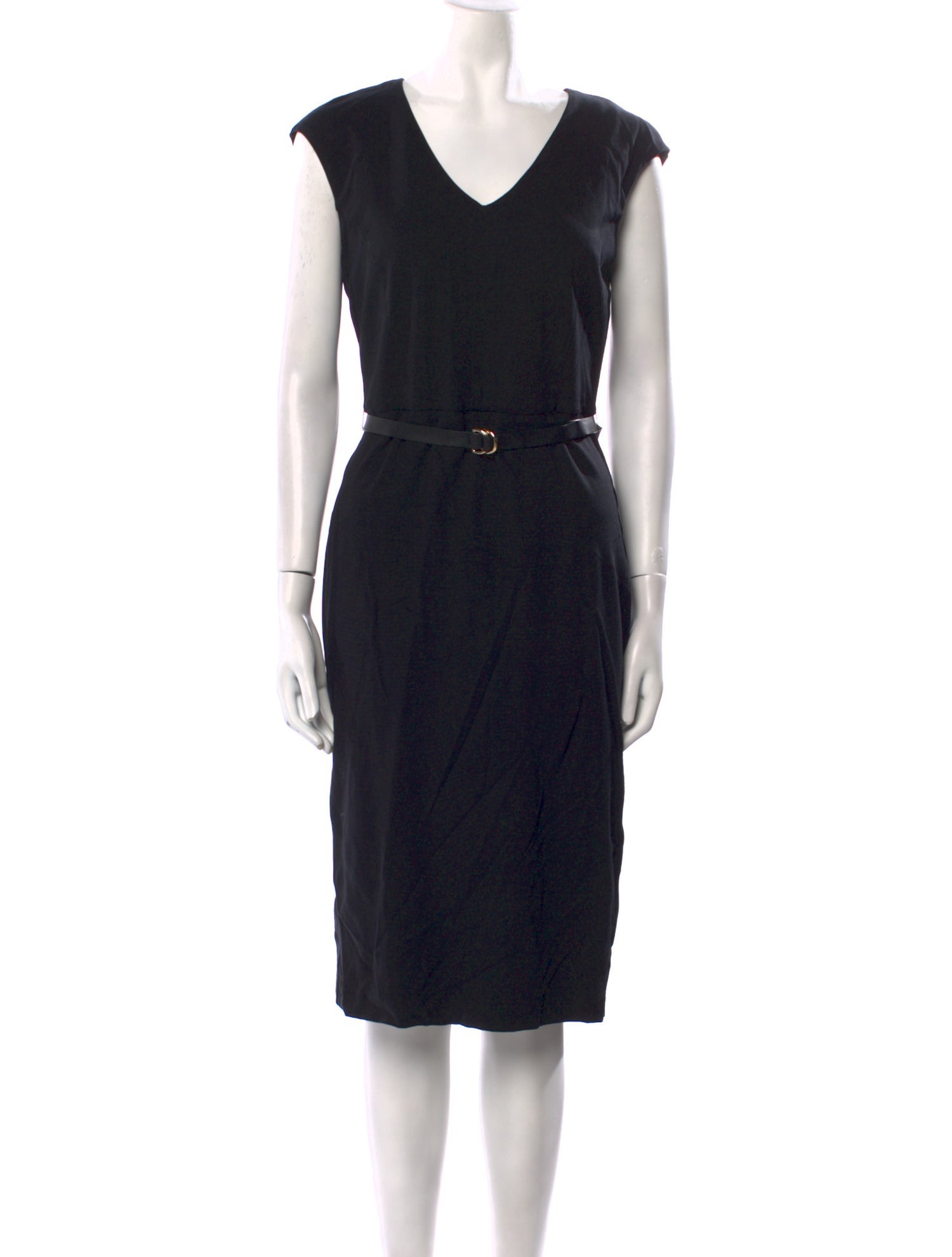 Max Mara Studio Virgin Wool Knee-Length Dress