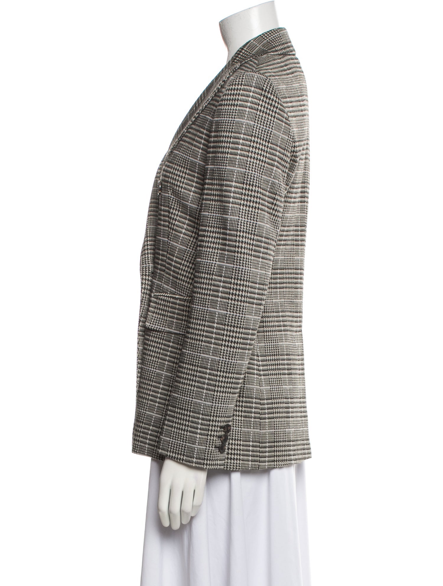 Max Mara Studio Plaid Print Blazer