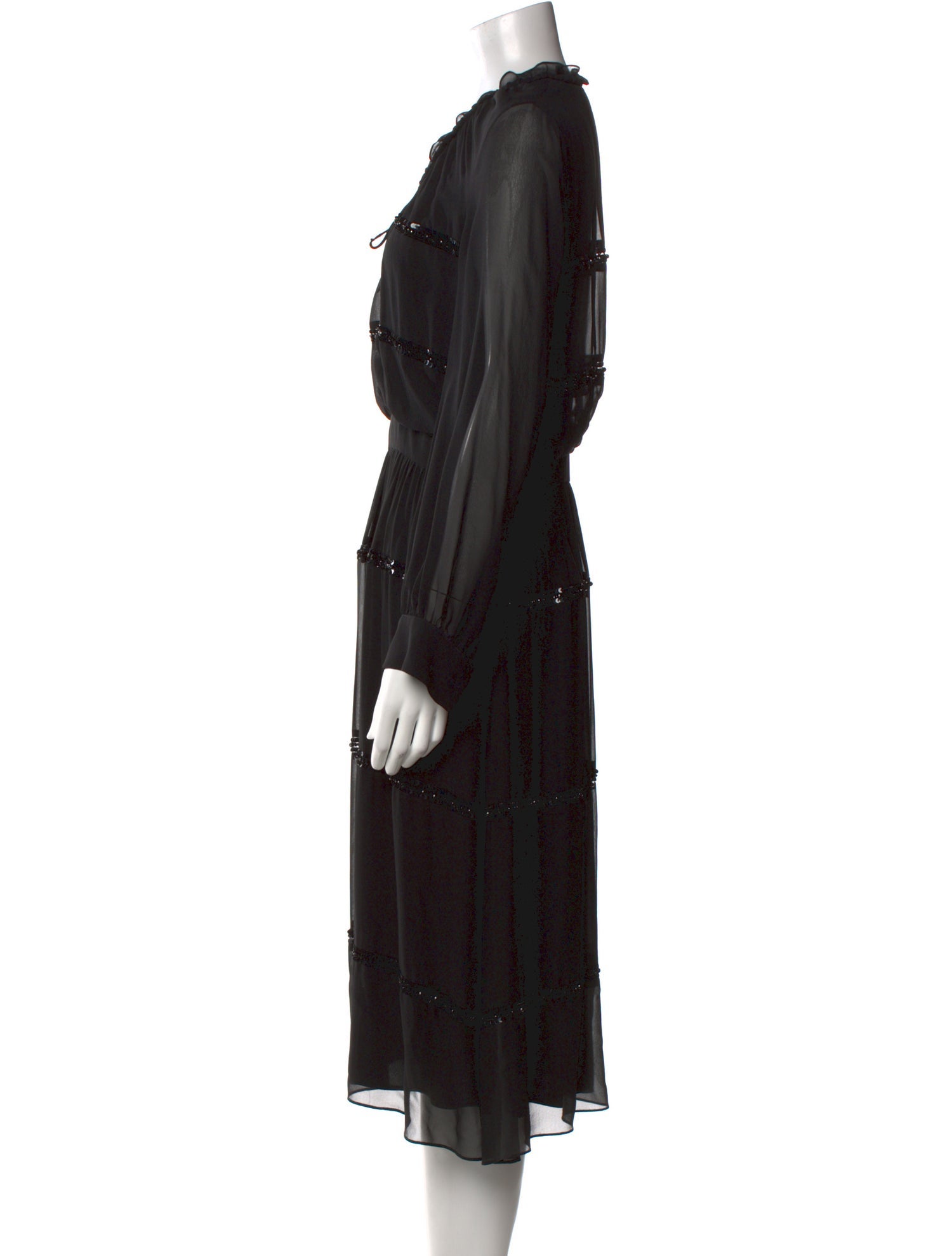 Max Mara Studio V-Neck Midi Length Dress