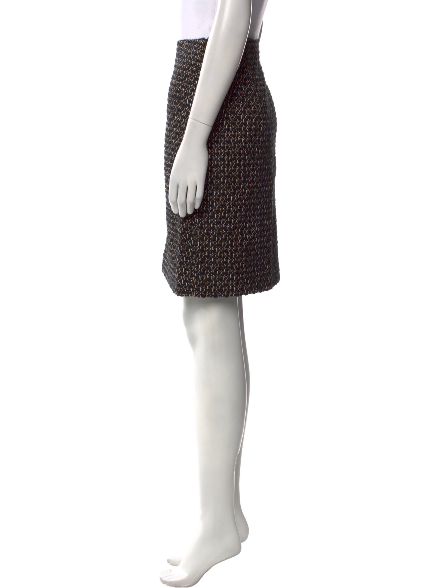 Max Mara Studio Tweed Pattern Knee-Length Skirt