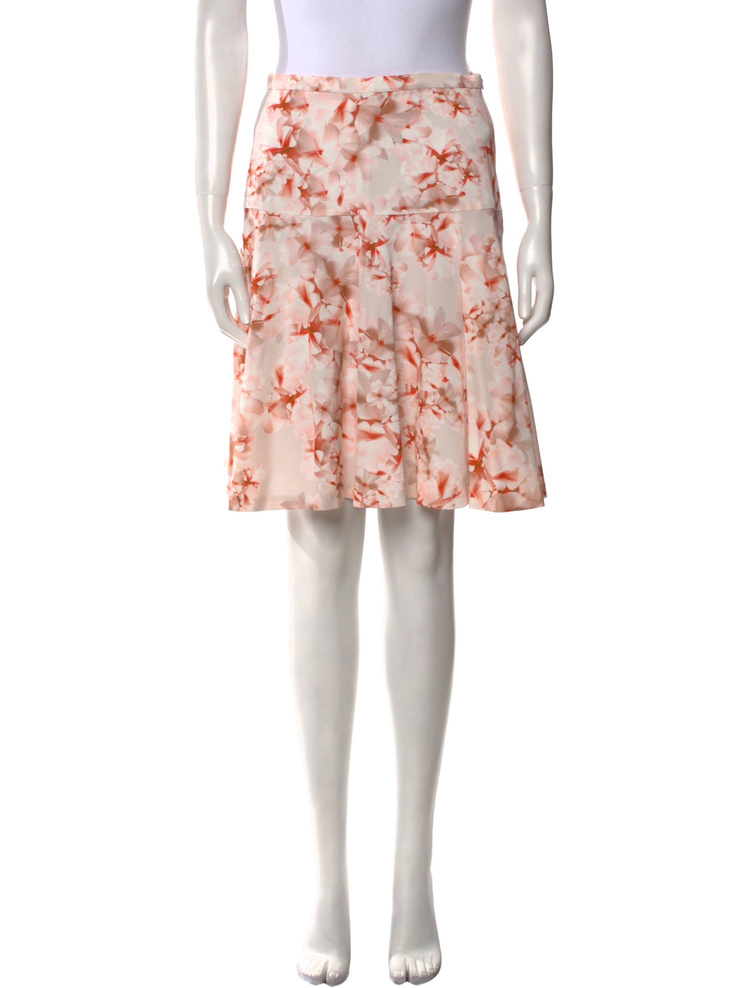 Max Mara Studio Floral Print Knee-Length Skirt