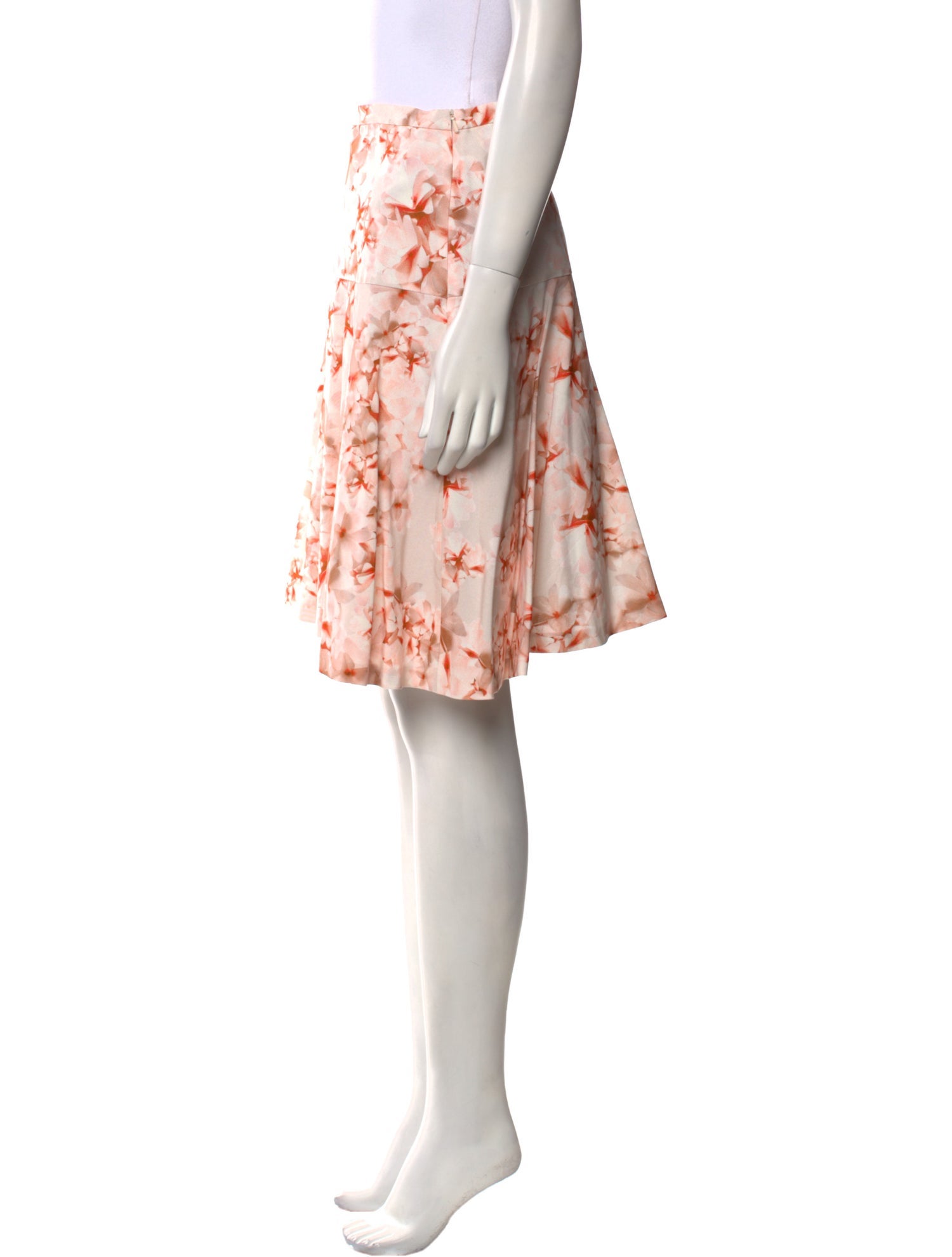 Max Mara Studio Floral Print Knee-Length Skirt