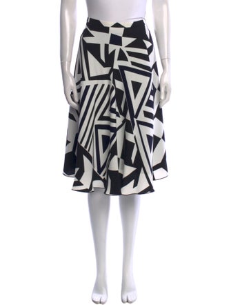 Max Mara Studio Printed Knee-Length Skirt
