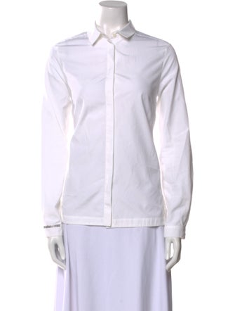 Max Mara Studio Long Sleeve Button-Up Top