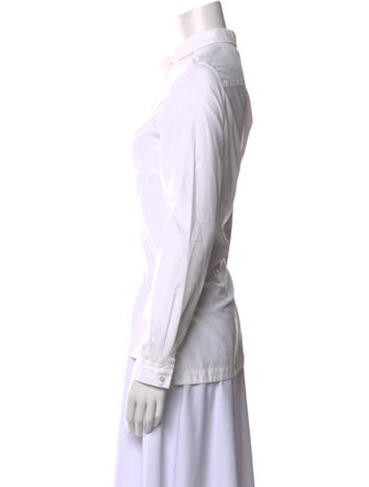 Max Mara Studio Long Sleeve Button-Up Top