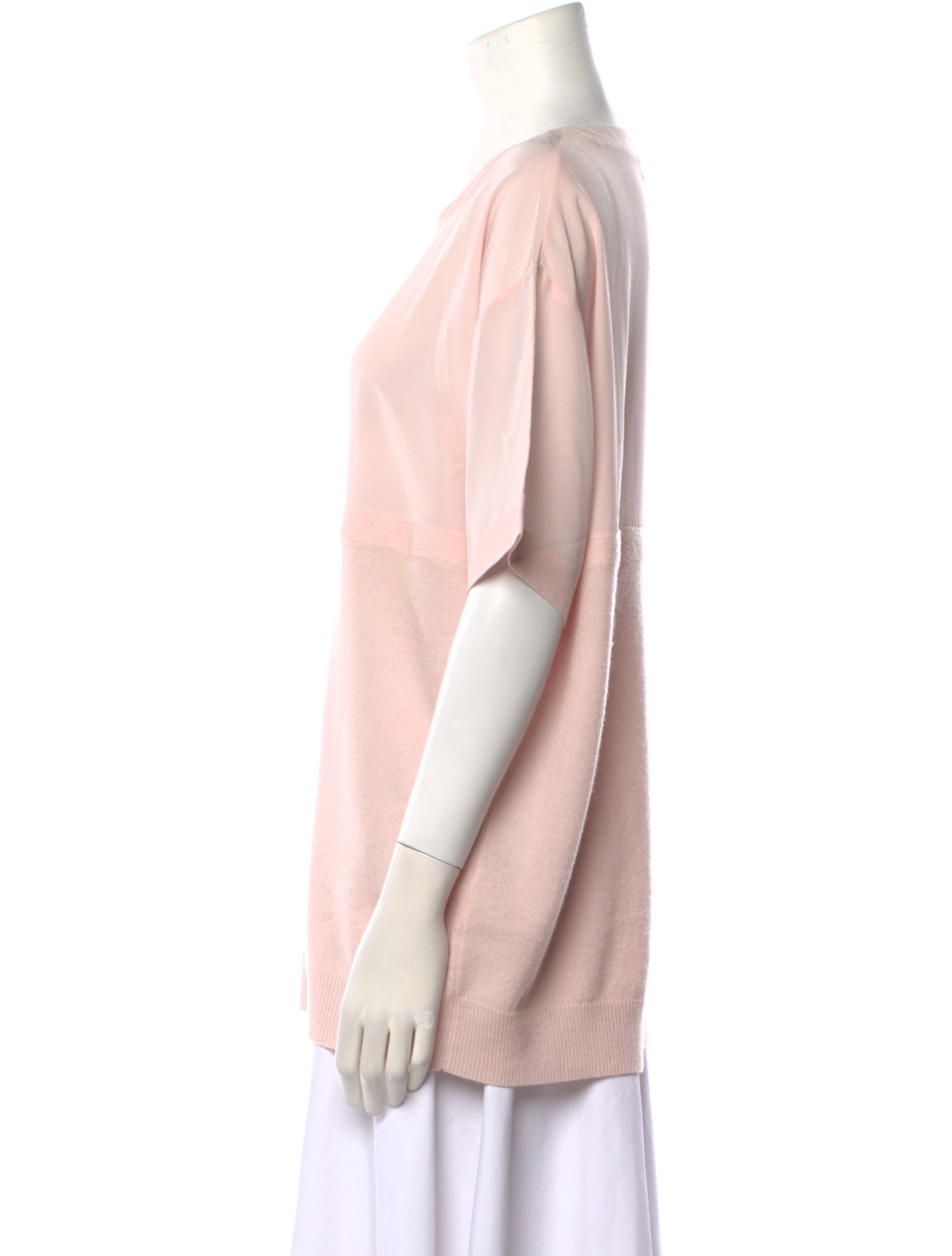 Max Mara Studio Wool Scoop Neck T-Shirt