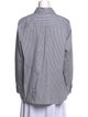 Max Mara Studio Striped Long Sleeve Button-Up Top