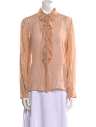 Max Mara Studio Long Sleeve Button-Up Top