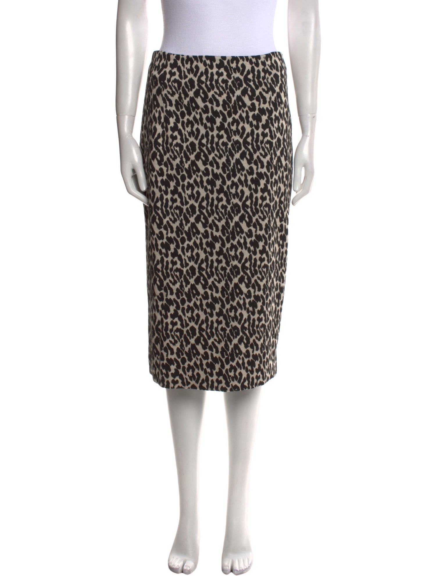 Max Mara Studio Animal Print Knee-Length Skirt w/ Tags