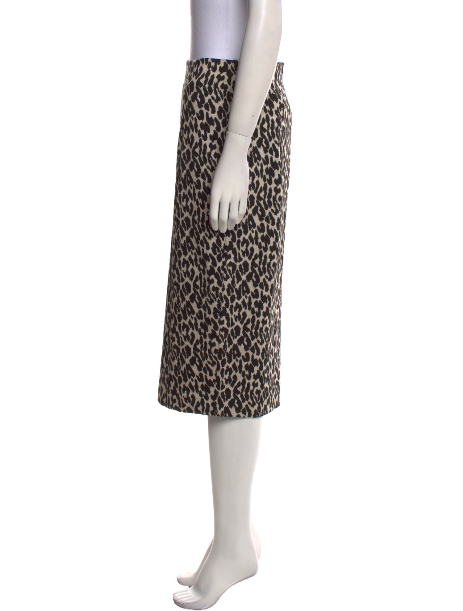 Max Mara Studio Animal Print Knee-Length Skirt w/ Tags