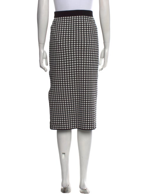 Max Mara Studio Plaid Print Midi Length Skirt