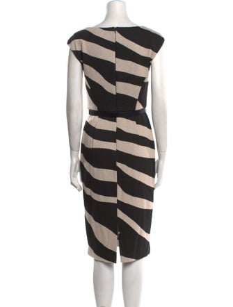 Max Mara Studio Striped Knee-Length Dress