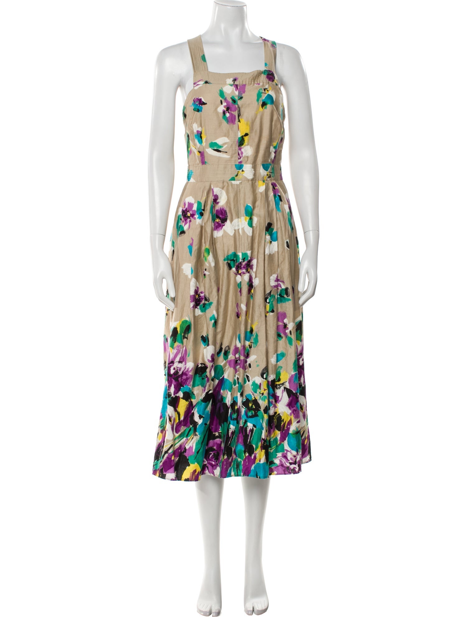 Max Mara Studio Floral Print Midi Length Dress