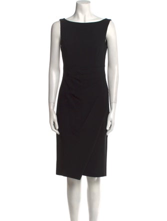 Max Mara Studio Bateau Neckline Knee-Length Dress