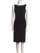 Max Mara Studio Bateau Neckline Knee-Length Dress