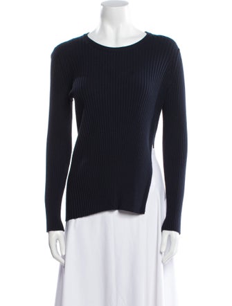 Max Mara Studio Virgin Wool Crew Neck Top