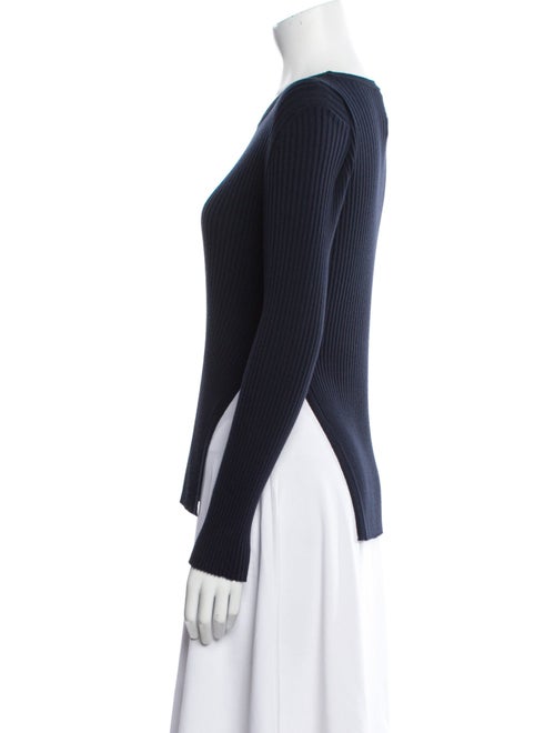 Max Mara Studio Virgin Wool Crew Neck Top