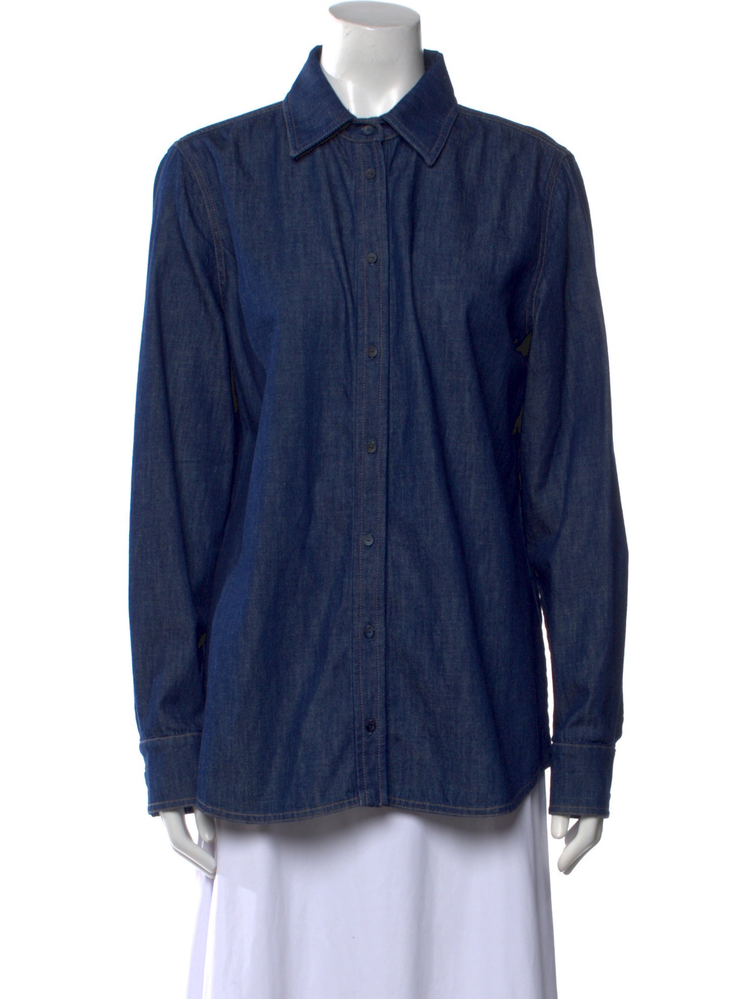 Max Mara Studio Long Sleeve Button-Up Top