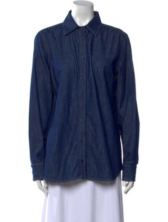 Max Mara Studio Long Sleeve Button-Up Top