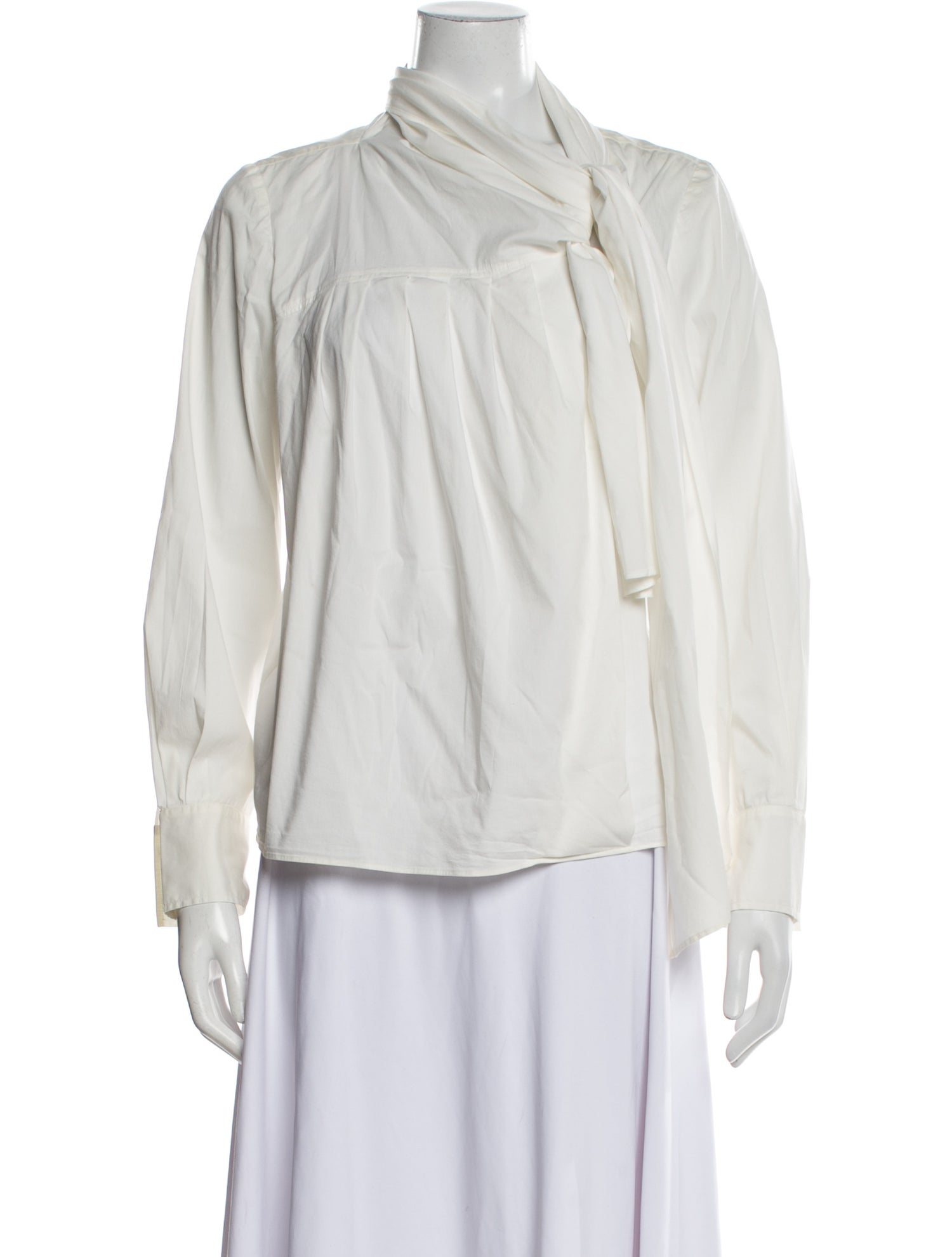 Max Mara Studio Mock Neck Long Sleeve Blouse