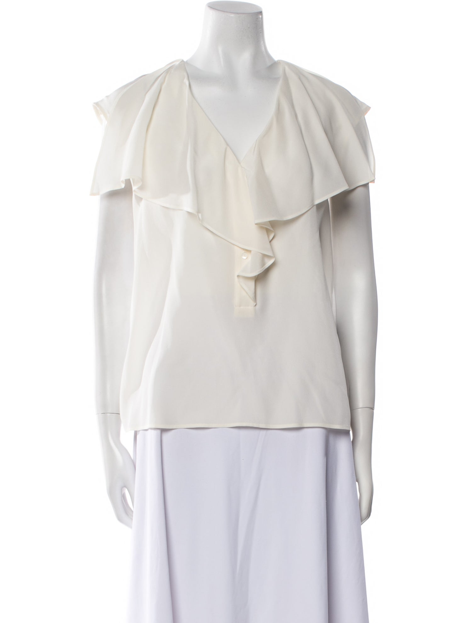 Max Mara Studio Silk V-Neck Blouse w/ Tags