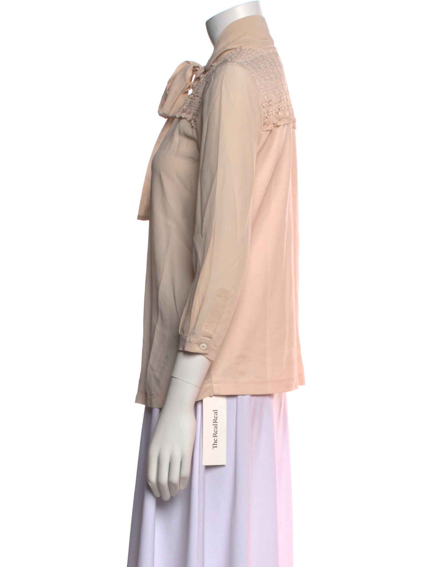 Max Mara Studio Silk Three-Quarter Sleeve Blouse