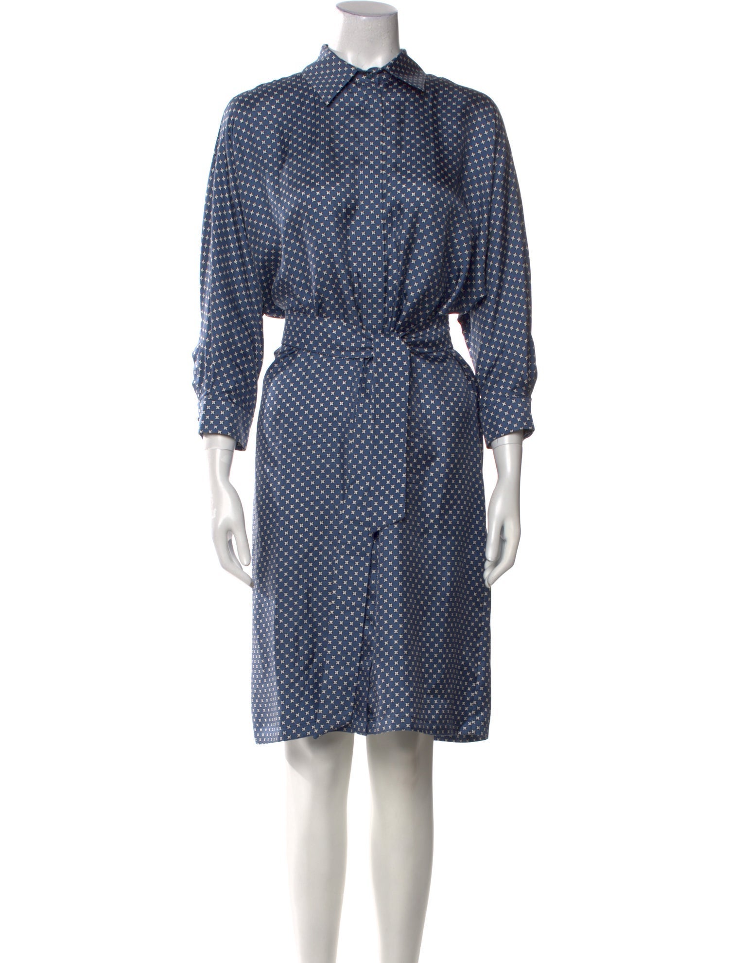 Max Mara Studio Polka Dot Print Knee-Length Dress