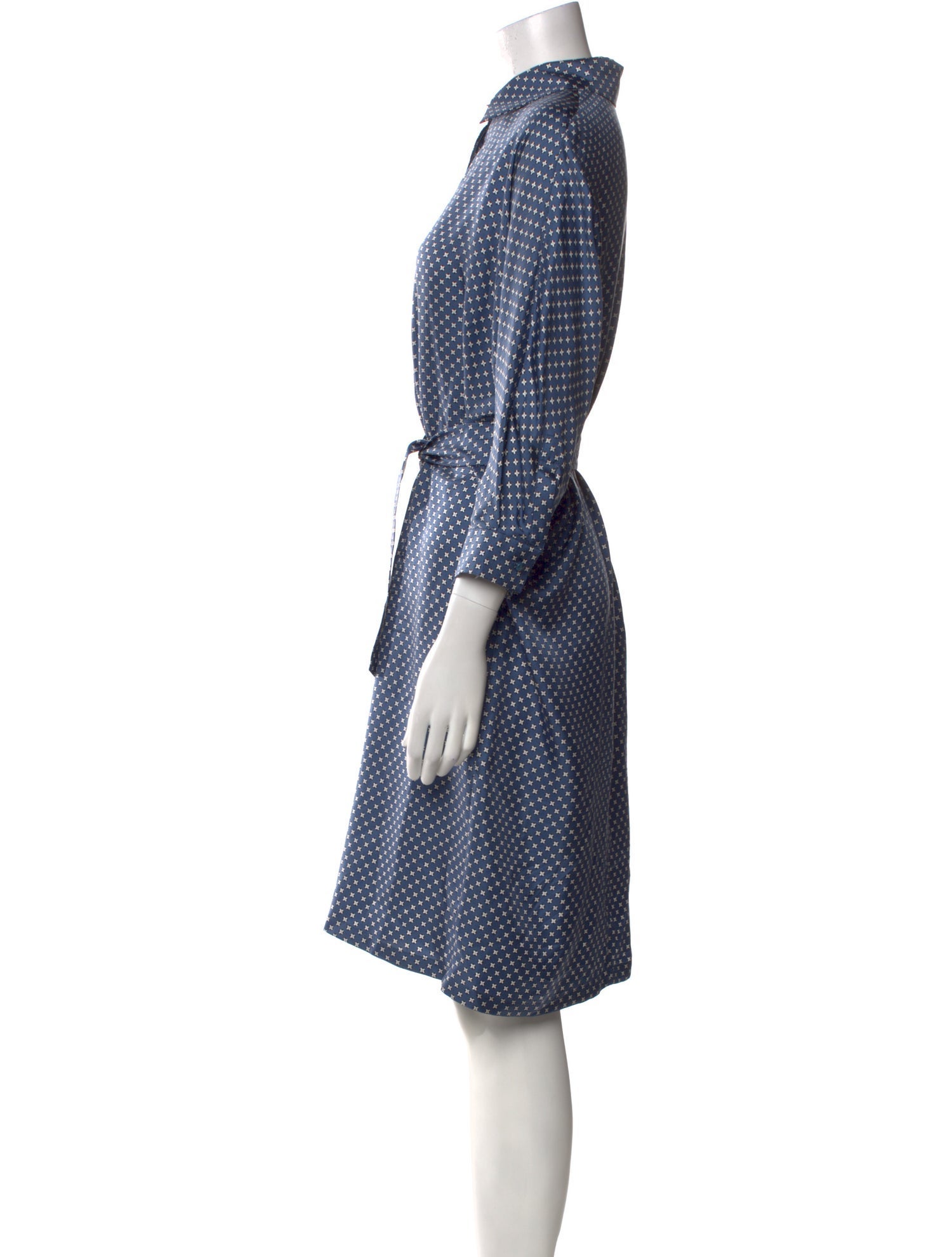 Max Mara Studio Polka Dot Print Knee-Length Dress