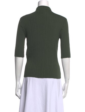 Max Mara Studio Turtleneck Three-Quarter Sleeve Top
