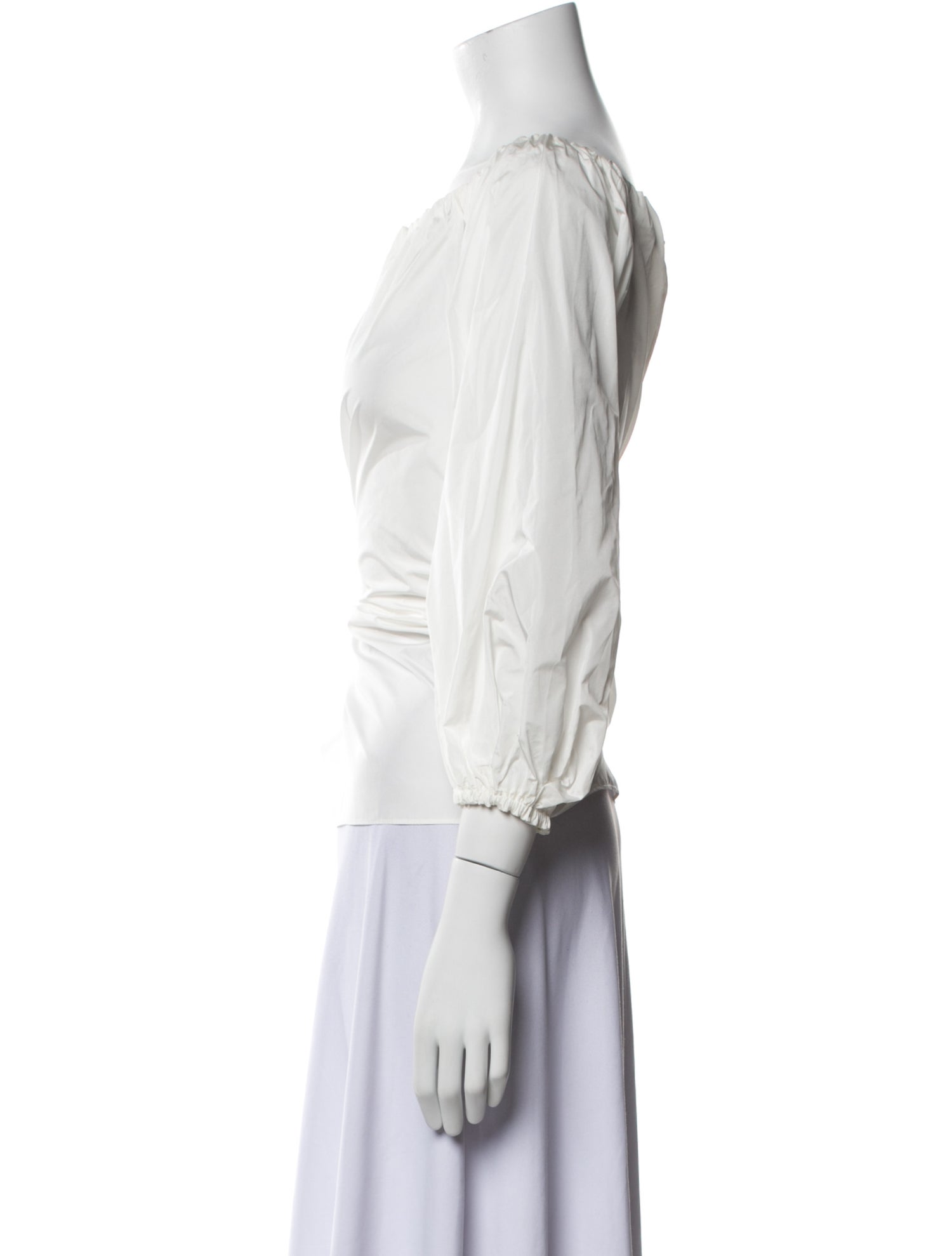 Max Mara Studio Off-The-Shoulder Three-Quarter Sleeve Blouse