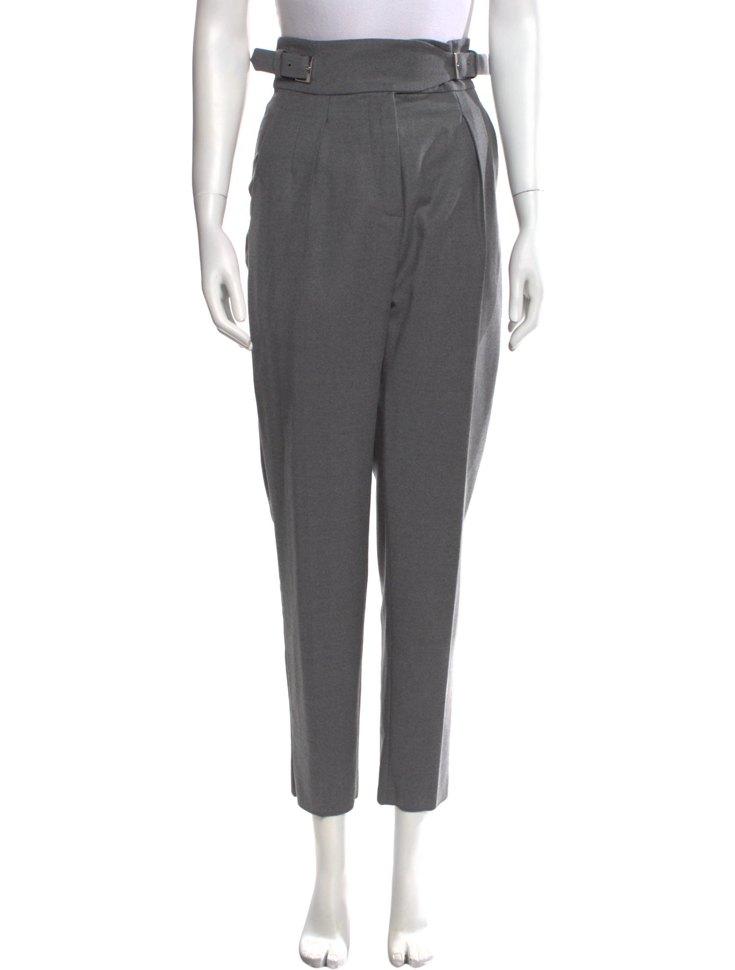 Max Mara Studio Virgin Wool Straight Leg Pants