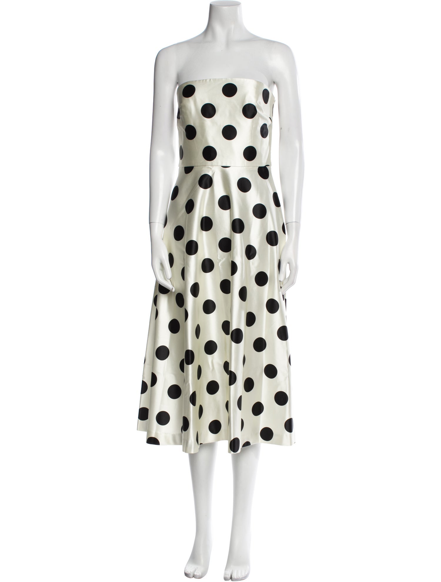 Max Mara Studio Polka Dot Print Midi Length Dress