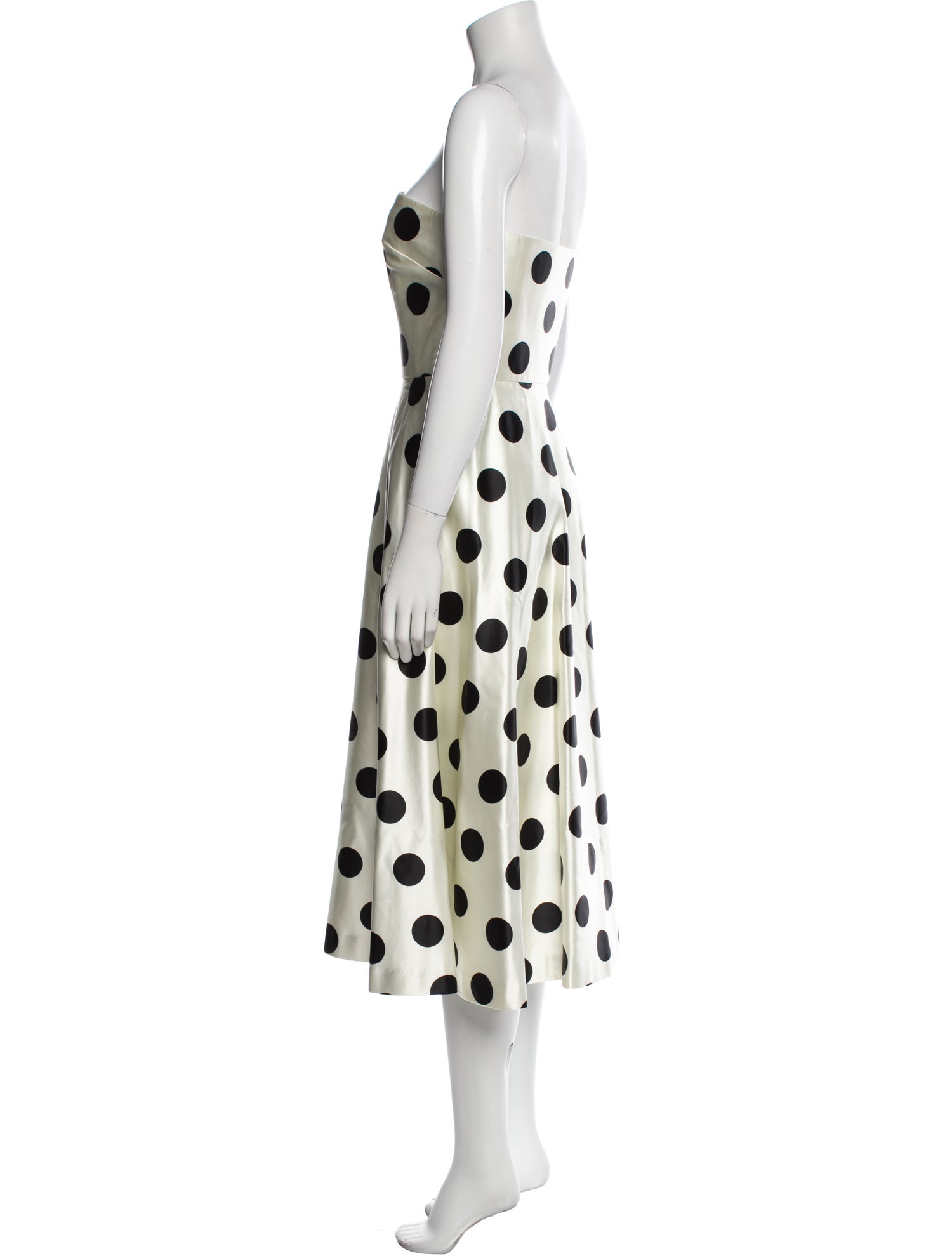 Max Mara Studio Polka Dot Print Midi Length Dress
