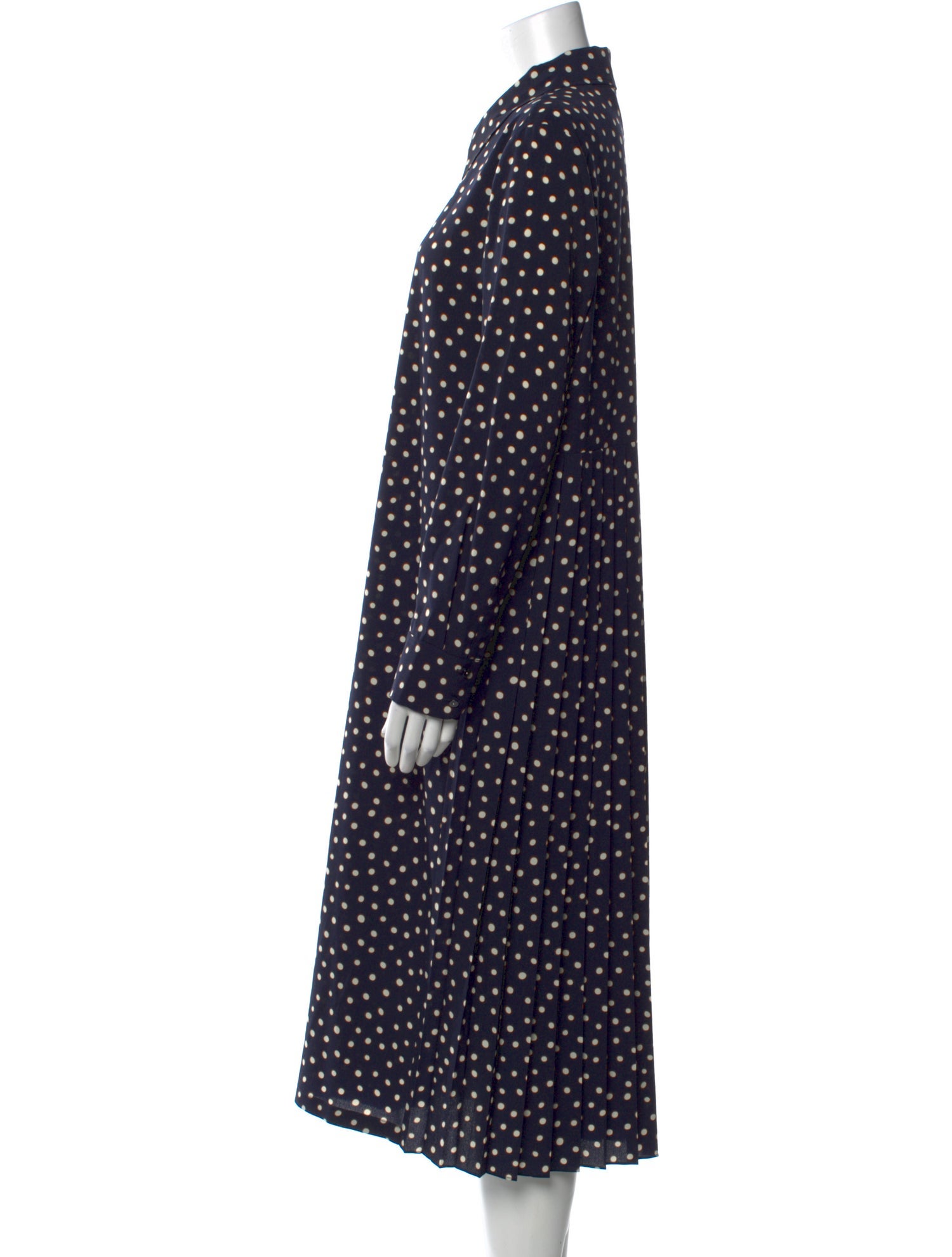 Max Mara Studio Polka Dot Print Midi Length Dress