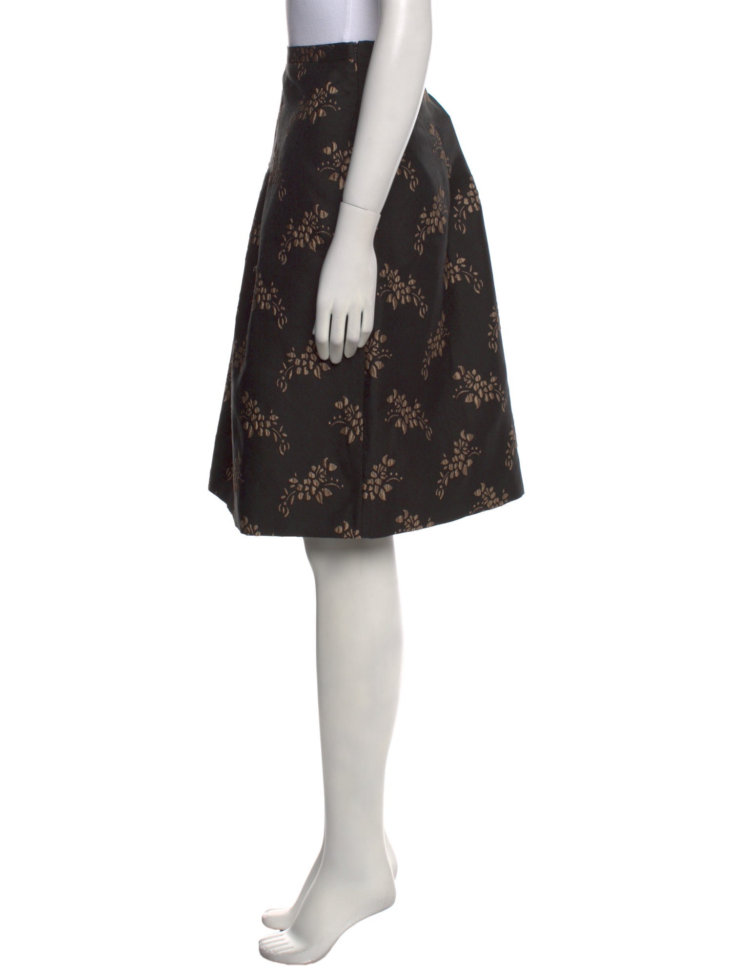Max Mara Studio Floral Print Knee-Length Skirt