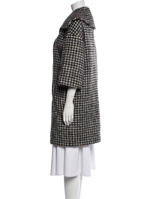 Max Mara Studio Alpaca Houndstooth Print Coat