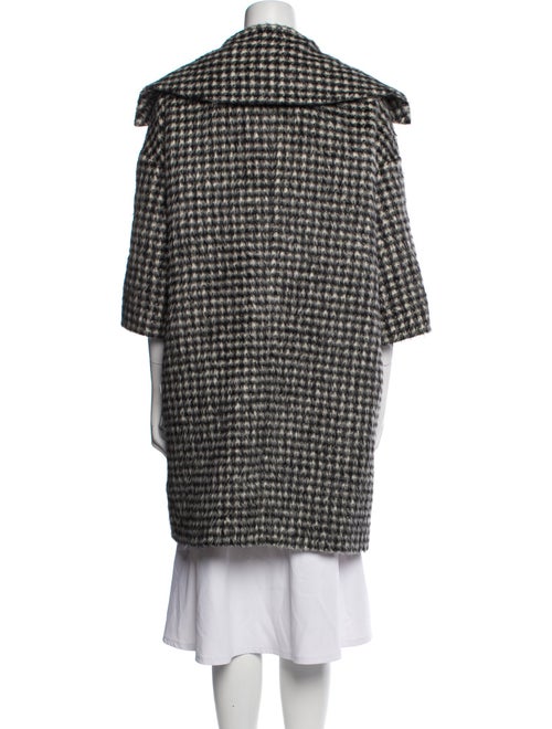 Max Mara Studio Alpaca Houndstooth Print Coat