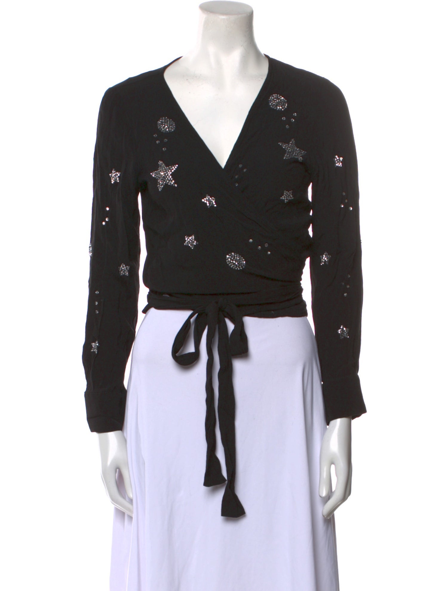 Max Mara Studio Floral Print V-Neck Crop Top