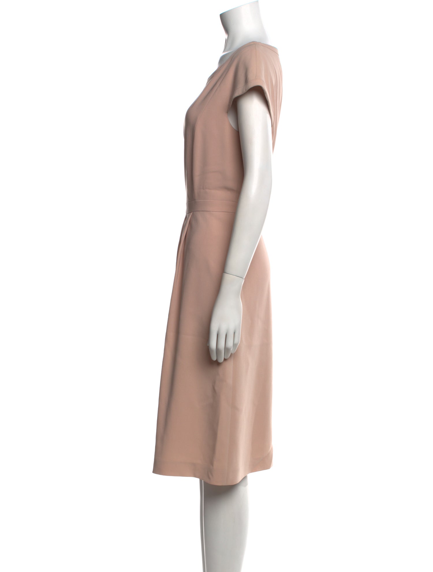 Max Mara Studio Bateau Neckline Knee-Length Dress