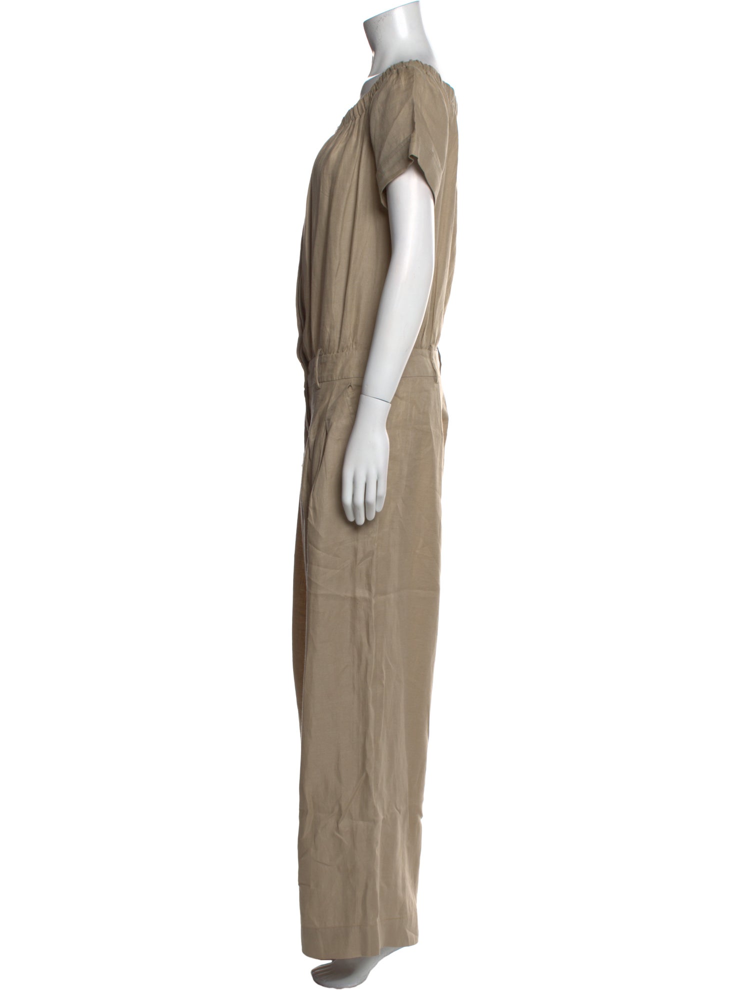 Max Mara Studio Linen Scoop Neck Jumpsuit