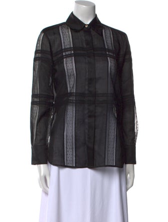 Max Mara Studio Long Sleeve Button-Up Top