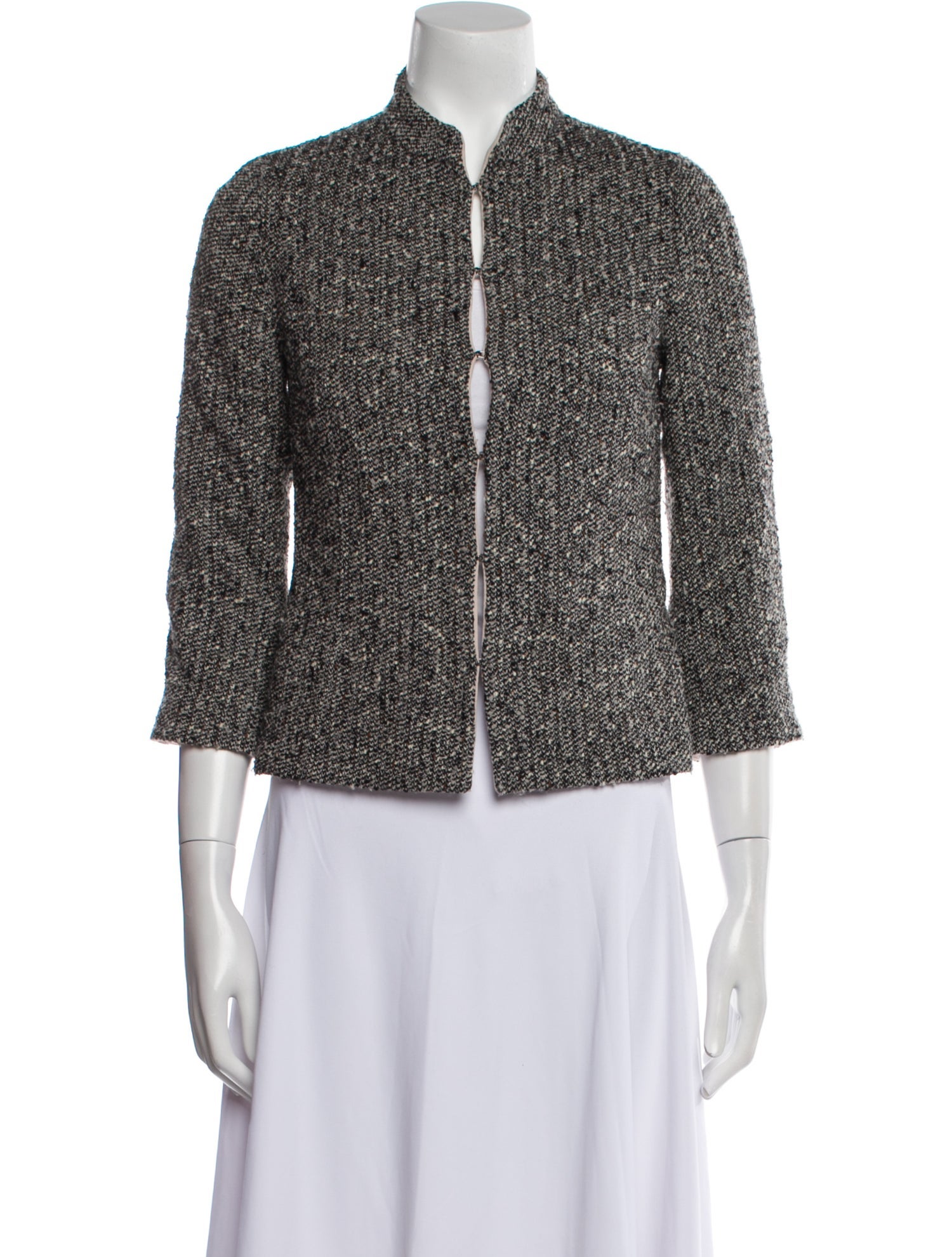 Max Mara Studio Virgin Wool Tweed Pattern Evening Jacket