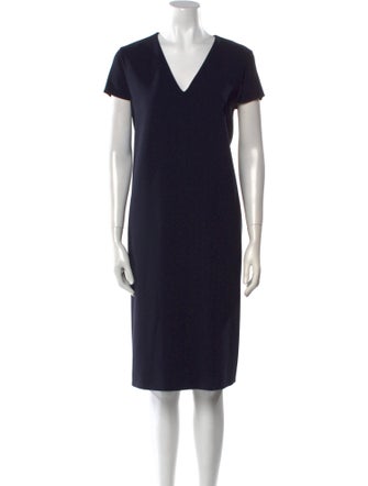 Max Mara Studio V-Neck Knee-Length Dress